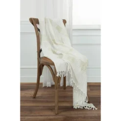 50"x60" Striped Throw Blanket - Rizzy Home -Online Home Decor GUEST 8b294345 fc8f 45a8 814f b500ec7f6018