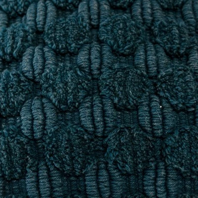 20"x20" Oversize Solid Textured Square Throw Pillow Cover Teal - Rizzy Home 4 20"x20" Oversize Solid Textured Square Throw Pillow Cover Teal - Rizzy Home - Image 4