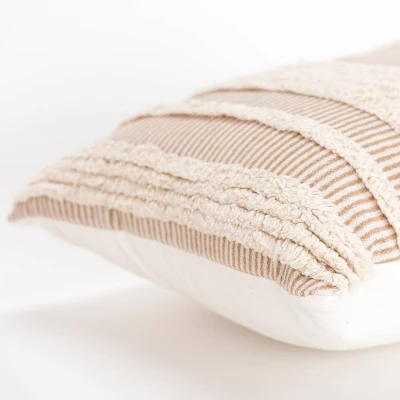 14"x26" Oversize Modern Farmhouse Craft Lumbar Throw Pillow Ivory - Rizzy Home 1 14"x26" Oversize Modern Farmhouse Craft Lumbar Throw Pillow Ivory - Rizzy Home