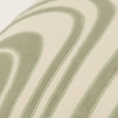 14"x26" Oversized Striped Poly Filled Lumbar Throw Pillow Green - Rizzy Home 2 14"x26" Oversized Striped Poly Filled Lumbar Throw Pillow Green - Rizzy Home - Image 2