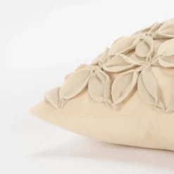 18"x18" Botanical Petals Solid Square Throw Pillow Cover - Rizzy Home -Online Home Decor GUEST 94ac206a a925 44a6 b2b7 50cc0d2faf79