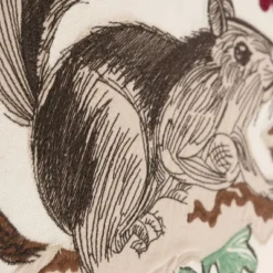 20"x20" Oversize Squirrel Square Throw Pillow Cover Light Beige - Rizzy Home