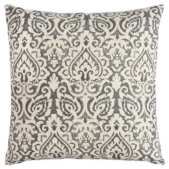 22"x22" Dulane Damask Square Throw Pillow - Rizzy Home -Online Home Decor GUEST 94ce4b72 dd4c 4510 acbb a6d31fc81efd