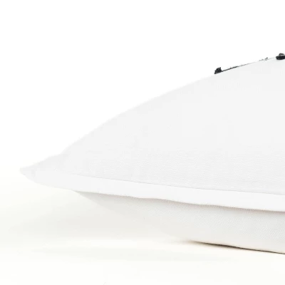 20"X20" Oversize Word Square Throw Pillow Cover White/Black - Rizzy Home 3 20"X20" Oversize Word Square Throw Pillow Cover White/Black - Rizzy Home - Image 3