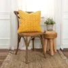 20"x20" Oversize Solid Textured Square Throw Pillow Cover Yellow - Rizzy Home