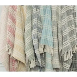 50"x60" Multi Striped Throw Blanket - Rizzy Home -Online Home Decor GUEST a5bfcb1d 0d59 4be5 b7f6 8543d1a574ac