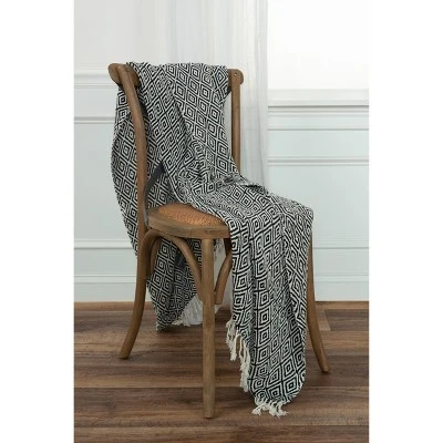 50"x60" Diamond Throw Blanket - Rizzy Home 4 50"x60" Diamond Throw Blanket - Rizzy Home - Image 4