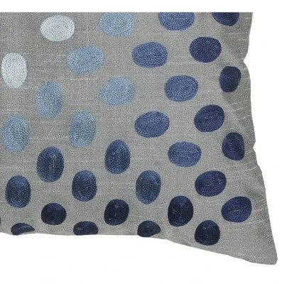 18"x18" Dots Poly Filled Square Throw Pillow Blue - Rizzy Home 3 18"x18" Dots Poly Filled Square Throw Pillow Blue - Rizzy Home - Image 3