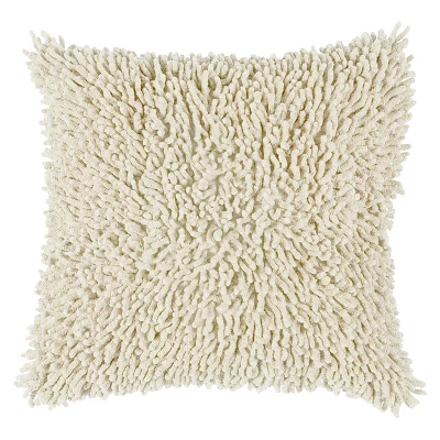 18"x18" Shag Square Throw Pillow - Rizzy Home 5 18"x18" Shag Square Throw Pillow - Rizzy Home - Image 5
