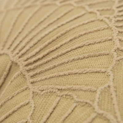 20"x20" Oversize Fan Square Throw Pillow Cover Khaki - Rizzy Home 2 20"x20" Oversize Fan Square Throw Pillow Cover Khaki - Rizzy Home - Image 2