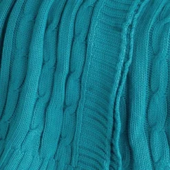 50"x60" Cable Knit Throw Blanket - Rizzy Home