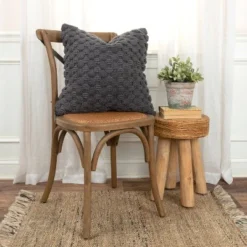 20"x20" Oversize Solid Striped Square Throw Pillow Cover Charcoal Gray - Rizzy Home 8 20"x20" Oversize Solid Striped Square Throw Pillow Cover Charcoal Gray - Rizzy Home -Online Home Decor GUEST c6d9f4b1 a43f 43b9 b68c 775839cccff5