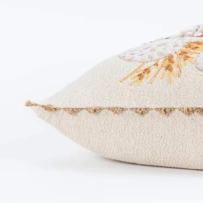 20"x20" Oversize Gourds Square Throw Pillow Cover Beige - Rizzy Home 4 20"x20" Oversize Gourds Square Throw Pillow Cover Beige - Rizzy Home - Image 4