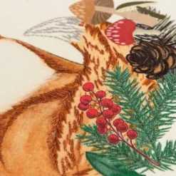 20"x20" Oversize Woodland Animal Square Throw Pillow Cover Ivory - Rizzy Home -Online Home Decor GUEST c8ef1382 249f 46f4 b504 d55858dcbec3