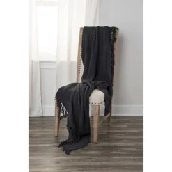 50"x60" Solid Throw Blanket - Rizzy Home -Online Home Decor GUEST ca32b431 a65c 444c a5f6 861b6bf1a808