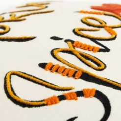 20"x20" Oversize 'Pumpkin Spice Season' Square Throw Pillow Cover Black/Orange - Rizzy Home -Online Home Decor GUEST cd4afd11 4645 4a19 878f 15eb0560c786