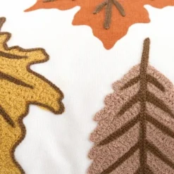 14"x26" Oversize Leaves Pattern Lumbar Throw Pillow Cover - Rizzy Home -Online Home Decor GUEST cd6feb62 75d1 4116 bead 88294c7f7aba