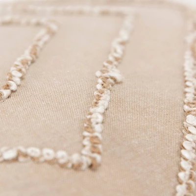 20'x20' Oversize Natural Modern Industrial Square Throw Pillow Beige - Rizzy Home 1 20'x20' Oversize Natural Modern Industrial Square Throw Pillow Beige - Rizzy Home