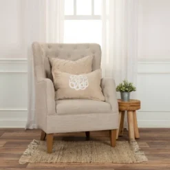 20"x20" Oversize Modern Industrial Square Throw Pillow Cover Beige - Rizzy Home -Online Home Decor GUEST cf771007 cd65 4b13 ac24 d121ce5de24f