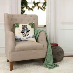 20"x20" Oversize Racoon Square Throw Pillow Cover - Rizzy Home -Online Home Decor GUEST d0fd29e7 e5a6 4ab3 8646 a0326377b7af