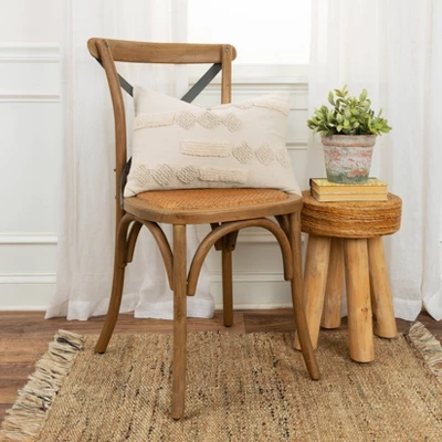 14"x26" Oversize Natural Modern Industrial Lumbar Throw Pillow Ivory - Rizzy Home 4 14"x26" Oversize Natural Modern Industrial Lumbar Throw Pillow Ivory - Rizzy Home - Image 4