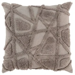 20"x20" Oversize Geometric Fur Square Throw Pillow Cover - Rizzy Home -Online Home Decor GUEST d602a00d 1c14 4c1b a2f2 263ccabc7649