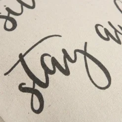 Oversize Sentiment Decorative Filled Square Throw Pillow Neutral - Rizzy Home