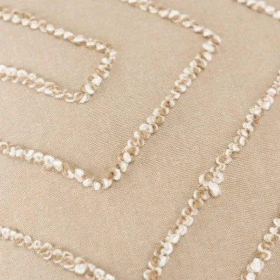 20'x20' Oversize Natural Modern Industrial Square Throw Pillow Beige - Rizzy Home 2 20'x20' Oversize Natural Modern Industrial Square Throw Pillow Beige - Rizzy Home - Image 2