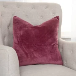 22"x22" Oversize Square Throw Pillow Cover Berry - Rizzy Home -Online Home Decor GUEST d92e267d 280e 4011 8593 56f1553f760e