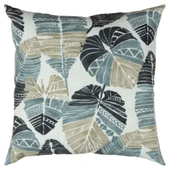 22"x22" Oversize Poly-Filled Leaf Pattern Botanical Indoor/Outdoor Square Throw Pillow - Rizzy Home -Online Home Decor GUEST d973d256 1c85 476f 8a7d f727e7089cc0