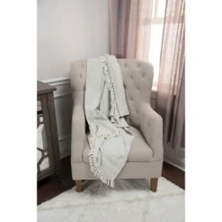 50"x60" Herringbone Throw Blanket - Rizzy Home -Online Home Decor GUEST df417964 920e 47c1 b80f 553768fdb196