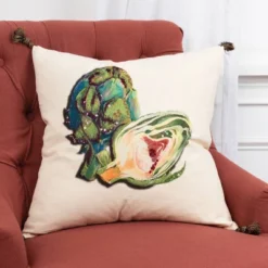 20"x20" Oversize Artichoke Square Throw Pillow Cover Green - Rizzy Home