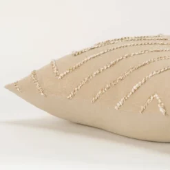 20"x20" Oversize Modern Industrial Square Throw Pillow Cover Beige - Rizzy Home -Online Home Decor GUEST e30a5694 13ad 4240 9b87 c746cac3ccda