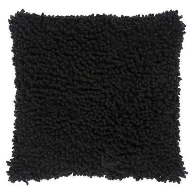 18"x18" Shag Square Throw Pillow - Rizzy Home 4 18"x18" Shag Square Throw Pillow - Rizzy Home - Image 4