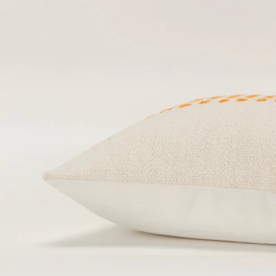 14"x20" Oversize Striped Lumbar Throw Pillow Cover Orange - Rizzy Home 4 14"x20" Oversize Striped Lumbar Throw Pillow Cover Orange - Rizzy Home - Image 4