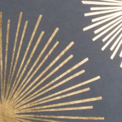 20"x20" Oversize Star Burst Square Throw Pillow Gray/Gold - Rizzy Home