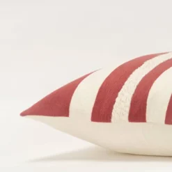 20"x20" Oversize Striped Square Throw Pillow Cover Crimson - Rizzy Home -Online Home Decor GUEST e871ecab 2d46 4fbe a590 f8a0569f063c