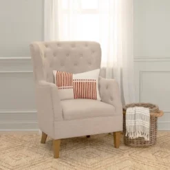 14"x20" Oversize Striped Lumbar Throw Pillow Cover Terracotta - Rizzy Home