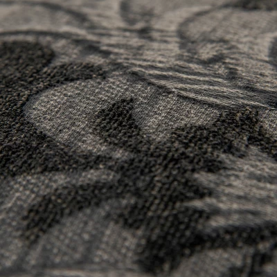 20"x20" Oversize Medallion Square Throw Pillow Cover Charcoal - Rizzy Home 2 20"x20" Oversize Medallion Square Throw Pillow Cover Charcoal - Rizzy Home - Image 2