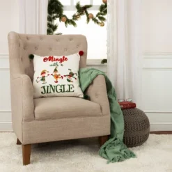 20"x20" Oversize 'Mingle With A Jingle' Square Throw Pillow Cover - Rizzy Home 7 20"x20" Oversize 'Mingle With A Jingle' Square Throw Pillow Cover - Rizzy Home -Online Home Decor GUEST f1a96e57 be3b 4012 b521 1763e8488100