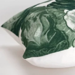 14"x26" Oversized Cabbage Lumbar Throw Pillow Cover Green - Rizzy Home