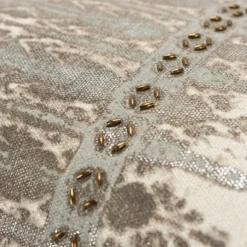 14"x26" Oversized Abstract Polyester Filled Lumbar Throw Pillow Natural - Rizzy Home