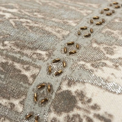 14"x26" Oversized Abstract Polyester Filled Lumbar Throw Pillow Natural - Rizzy Home 1 14"x26" Oversized Abstract Polyester Filled Lumbar Throw Pillow Natural - Rizzy Home