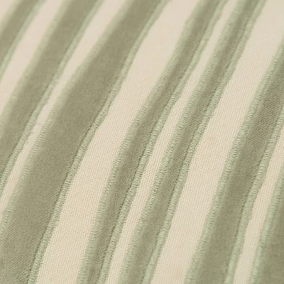 14"x26" Oversized Striped Poly Filled Lumbar Throw Pillow Green - Rizzy Home 3 14"x26" Oversized Striped Poly Filled Lumbar Throw Pillow Green - Rizzy Home - Image 3